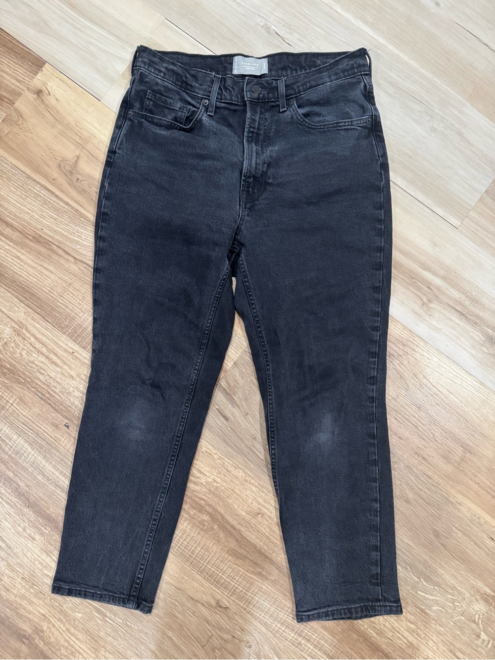 Everlane Black Cropped High-Rise Jeans
